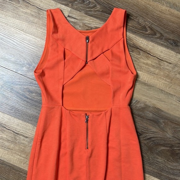 Alice + Olivia Bright Orange Bodycon Dress Size 4 - Picture 6 of 10